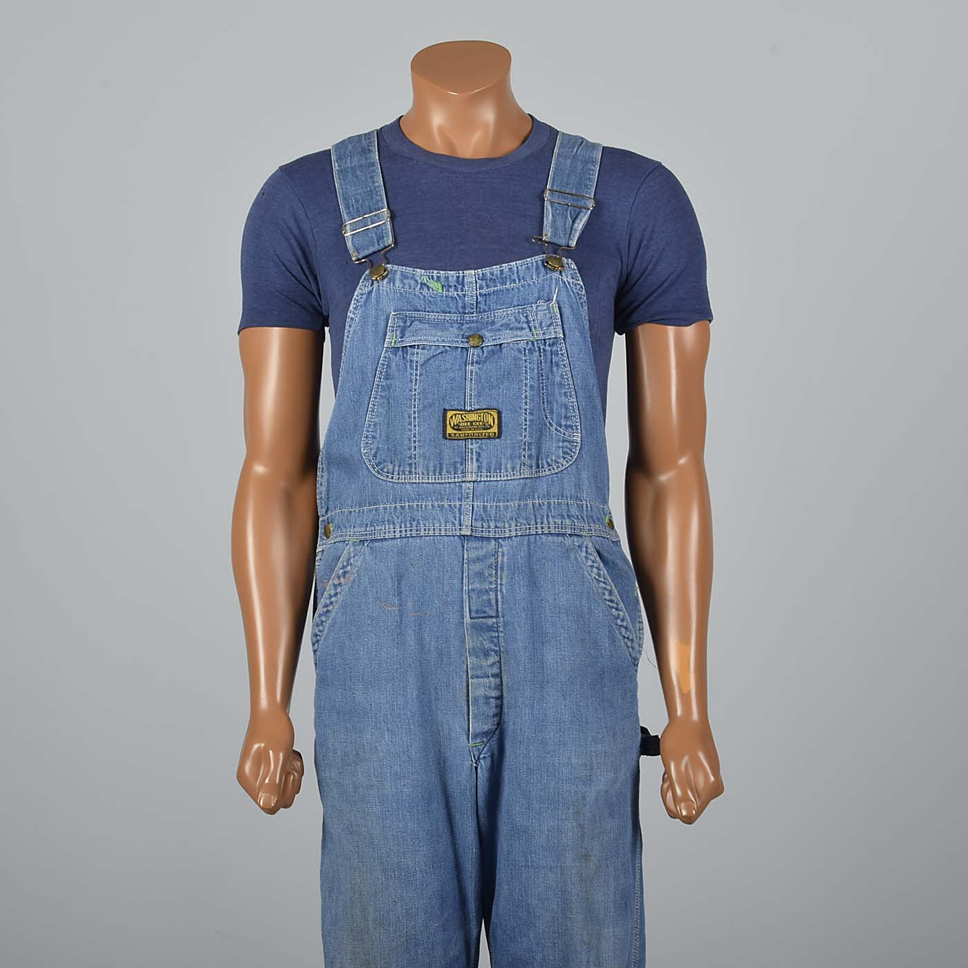 1940s Mens Washington Dee Cee Denim Overalls