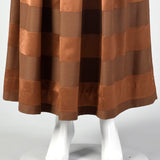 XS Brown Striped Maxi Skirt