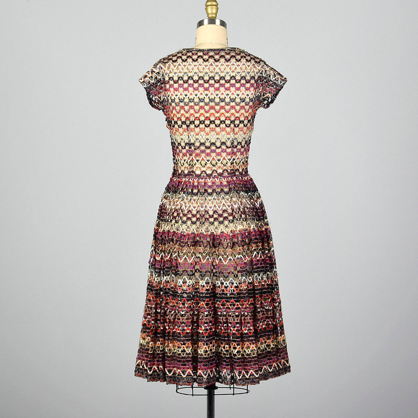 1950s Sheer Ribbon Dress