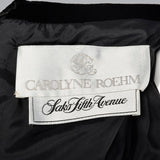 1980s Carolyne Roehm Black Velvet Dress