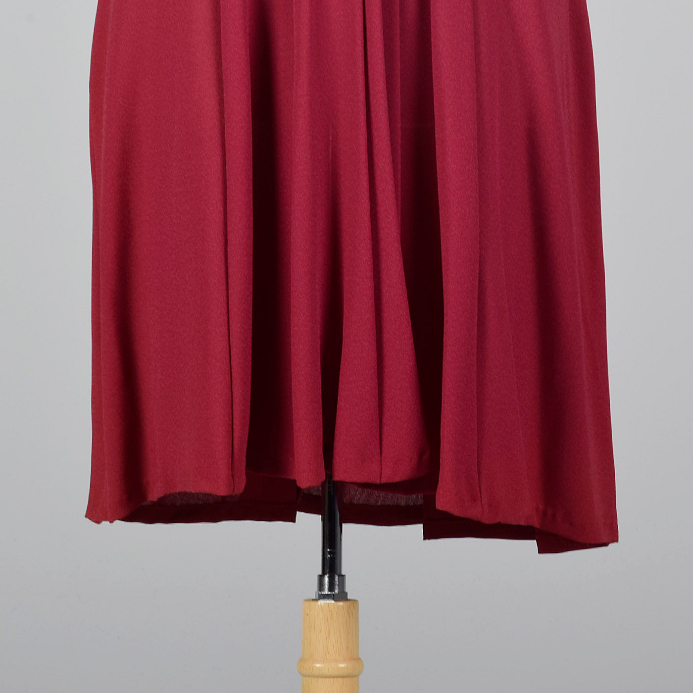 1950s Burgundy Dress with Lace Overlay