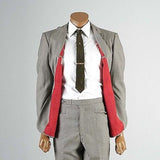 1960s Men's Mod Two Piece Suit in Black &  White Houndstooth with Red Lining