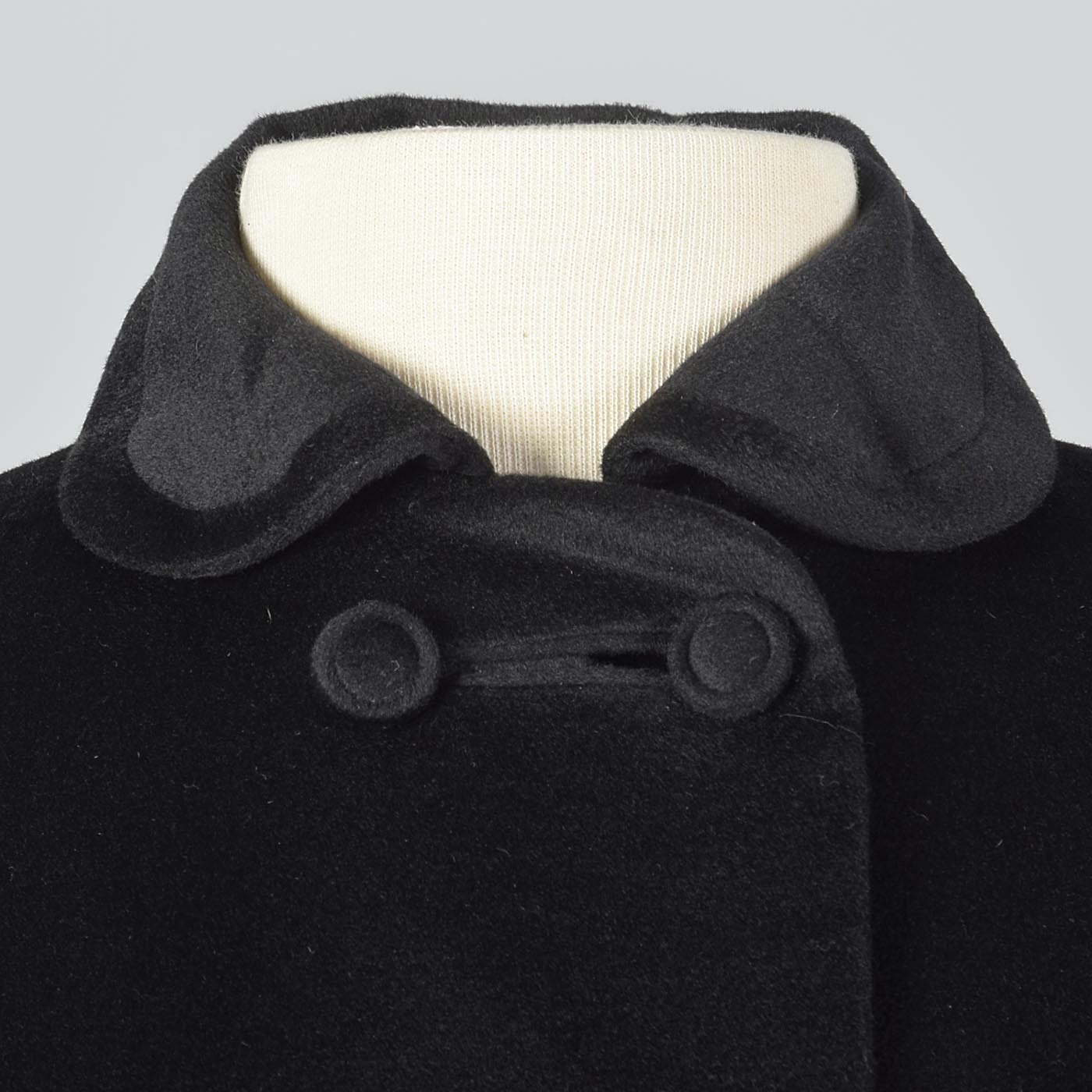 1940s Black Cashmere Skirt Suit