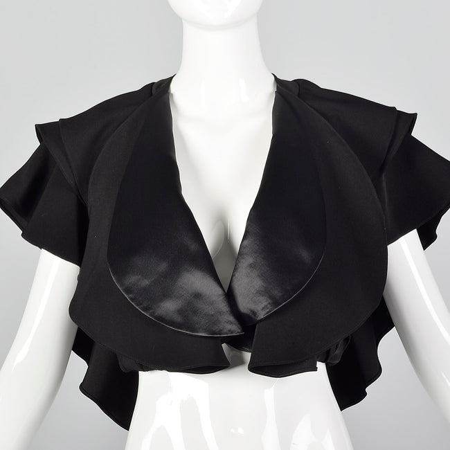 2010s Black Layered Shrug
