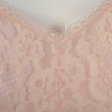 1960s Pink Nightgown with Shaped Lace Bust