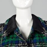 XS Valentino Miss V 1980s Plaid Jacket