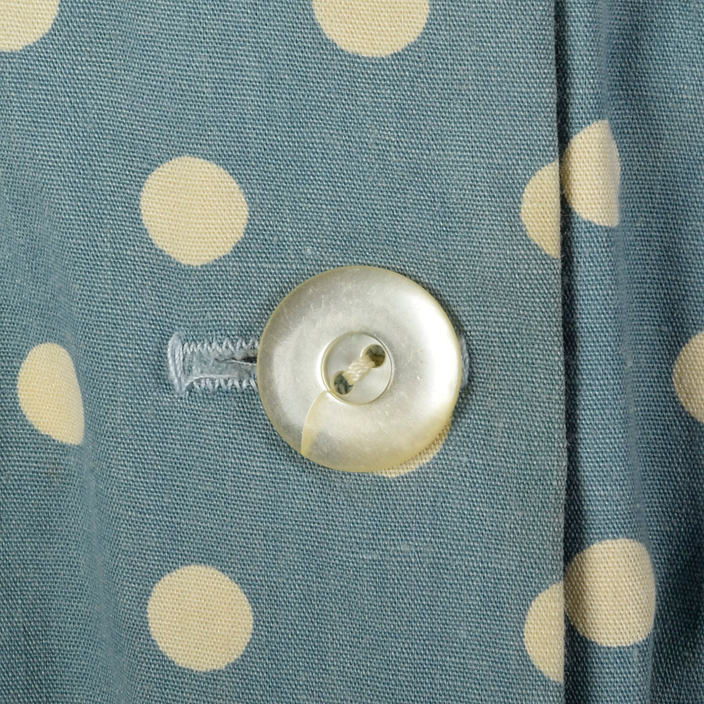 1950s Blue Polka Dot Day Dress