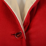 1970s Geoffrey Beene Red Wool Maxi Dress