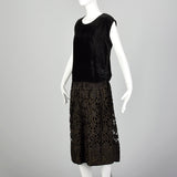 Medium 1920s Black Drop Waist Dress