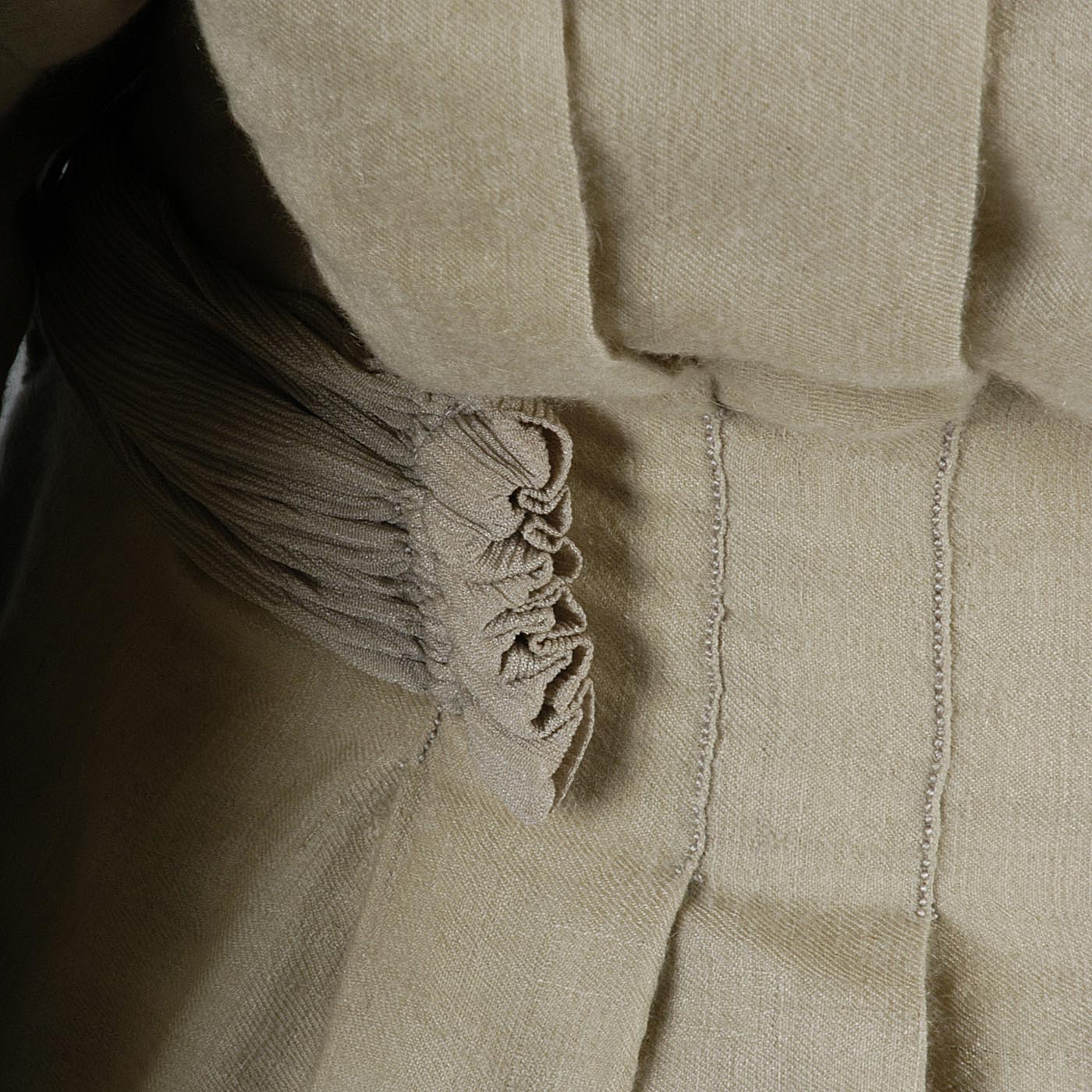 Edwardian Walking Coat with Dramatic Sleeves and Pleated Back