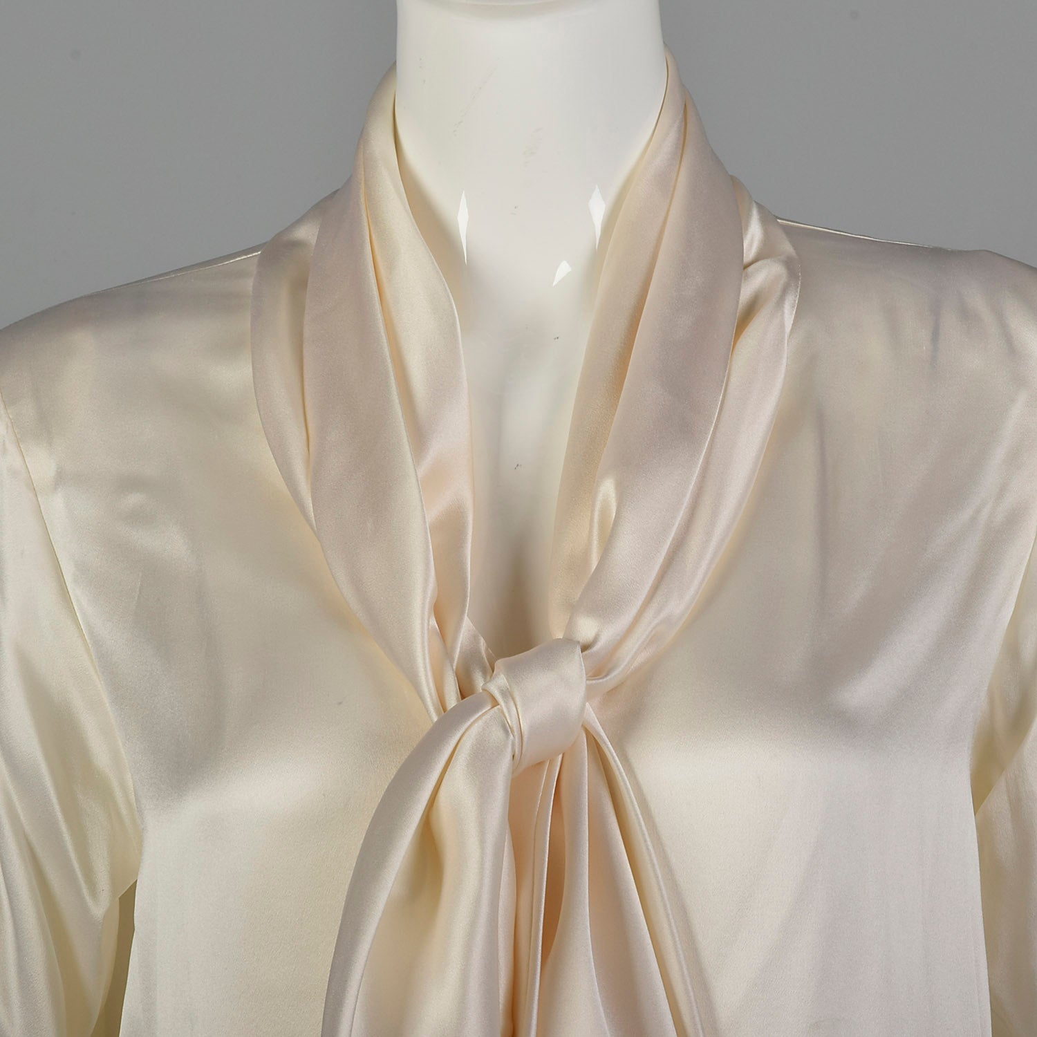 Large Yves Saint Laurent Rive Gauche 1990s Silk Blouse