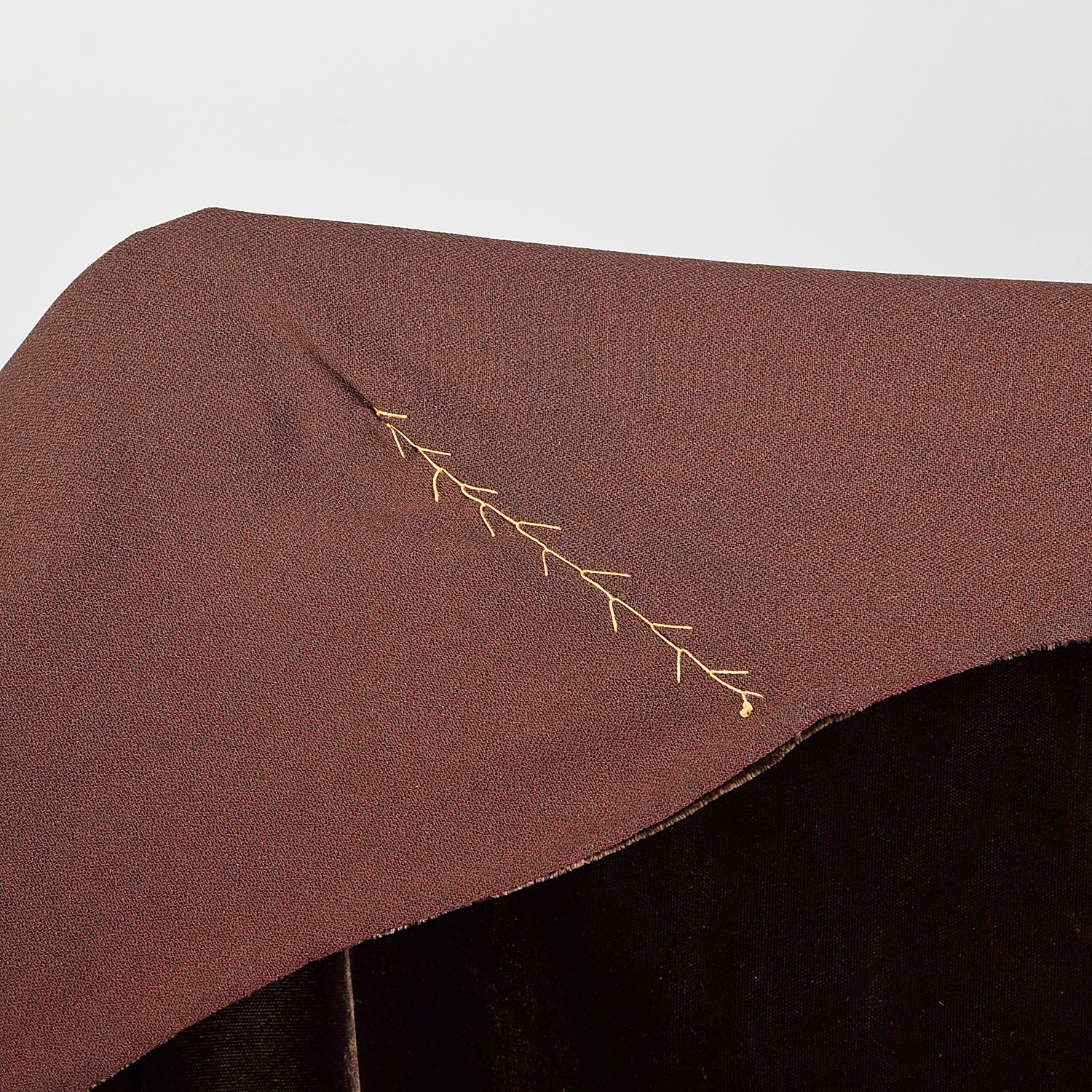 Late 1930s-Early 1940s Brown Velvet Beaded Wrap