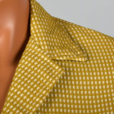 1950s Mens Gold and Cream Textured Check Jacket