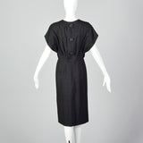 1960s Little Black Dress with Large Back Buttons
