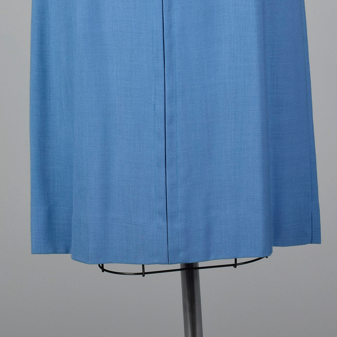 1950s Blue Rayon Day Dress