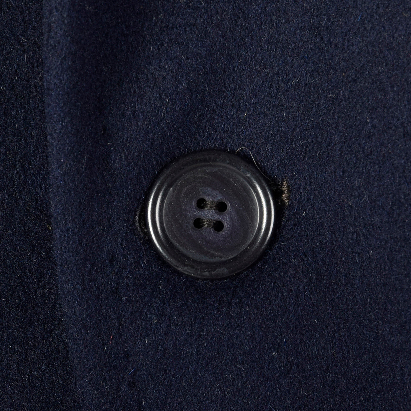 1950s Mens Wool and Cashmere Blend Navy Coat