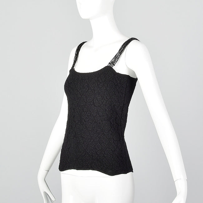 1990s Armani Collezioni Black Tank Top