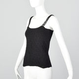 1990s Armani Collezioni Black Tank Top