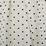 Medium 1950s Black & White Sleeveless Polka Dot Fit & Flare Party Dress