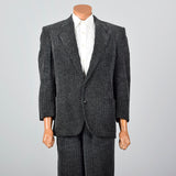 41S  Medium 1980s Charcoal Corduroy Two Piece Suit