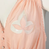 Large 1930s Pink Rayon Nightgown Fetish Lingerie Adam & Eve Fig Leaf Novelty Boudoir