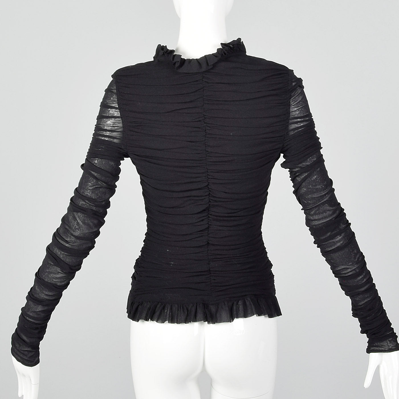 2000s Casadei Black Ruched Top