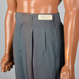Large 1950s Hollywood Waist Blue Pants