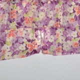 1930s Purple Day Dress in a Sheer Floral Print