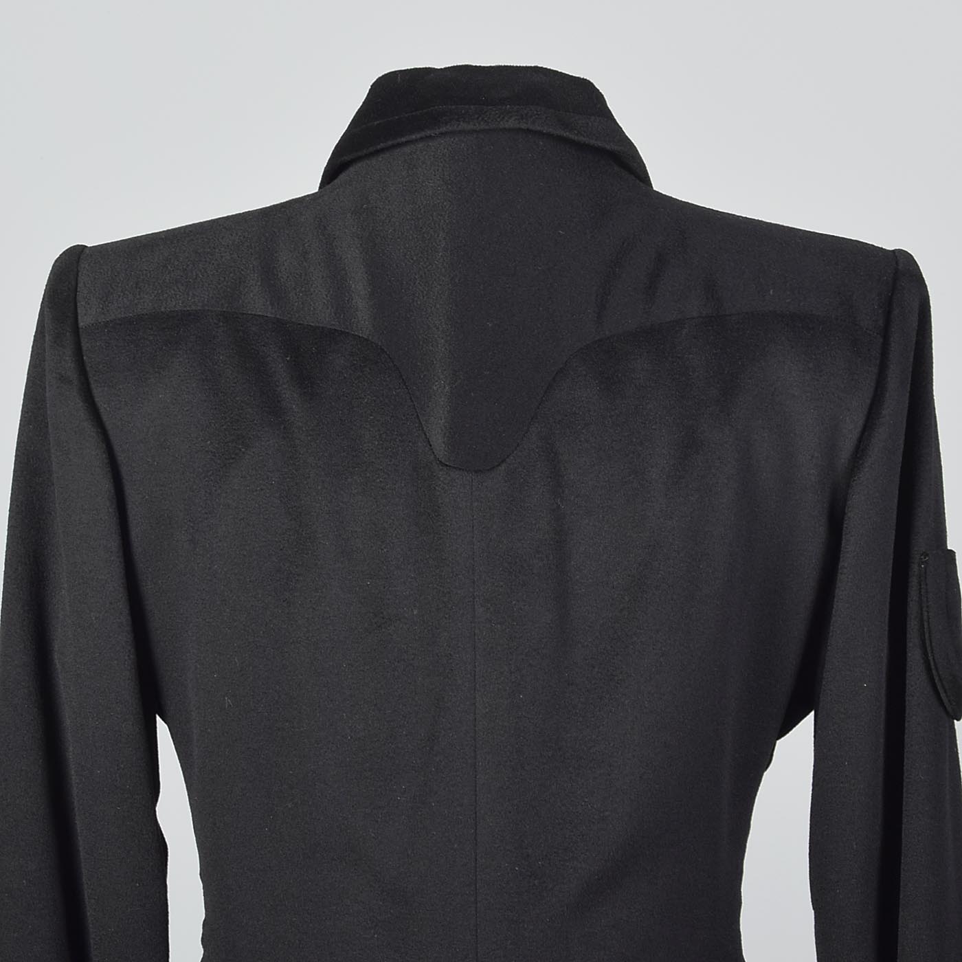1940s Black Cashmere Skirt Suit