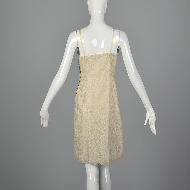 1950s Van Raalte Cream Lace Slip