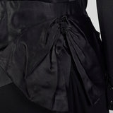 1940s Black Cocktail Dress with Satin Bodice
