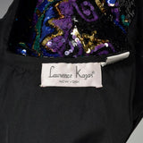 Large 1990s Geometric Color Block Sequin Jacket Holiday Party Separates