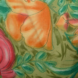 1950s Green Floral Day Dress