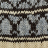 1960s Mens Cream Sweater with Gray, Blue, and Black Knit