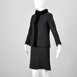 1960s Black Dress and Jacket Set