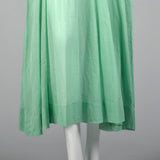 1930s Sheer Green Dress with Swiss Dots