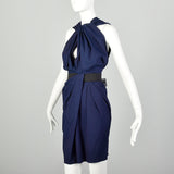 XXS 2010s Vionnet Deep V Neck Dress NWT Drapey Sexy Low Cut Summer