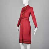 1970s Suzy Perette Victor Costa Raspberry Pink Knit Dress