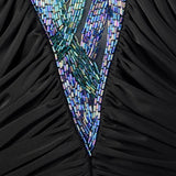 1980s Casadei Black Beaded Dress