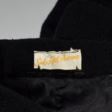 Small 1940s Black Wool Skirt