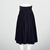 XS Anne Klein Navy Velvet Full Circle Skirt