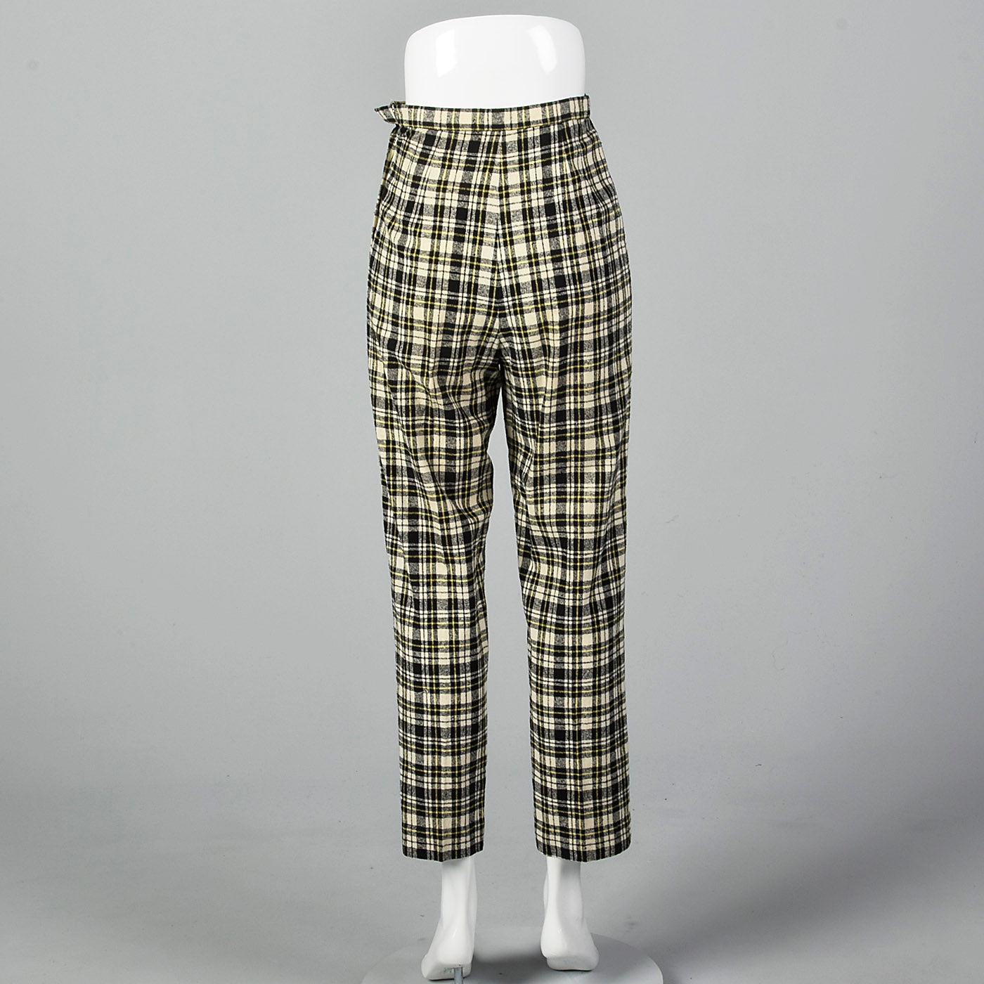 1960s Wool Plaid Cigarette Pants