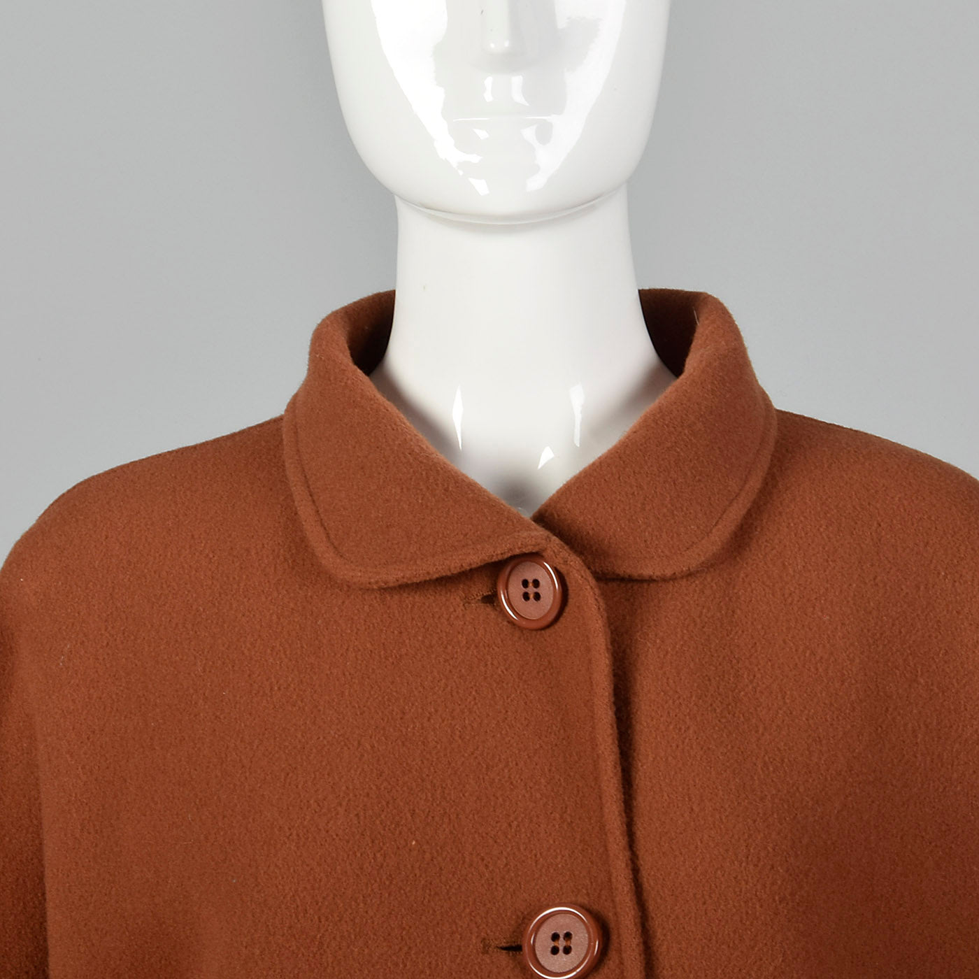 1980s Oscar de la Renta Brown Oversized Coat