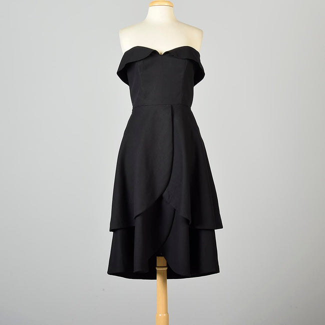 1950s Pauline Trigere Strapless Little Black Dress with