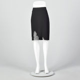 1990s Armani Collezioni Black Pencil Skirt