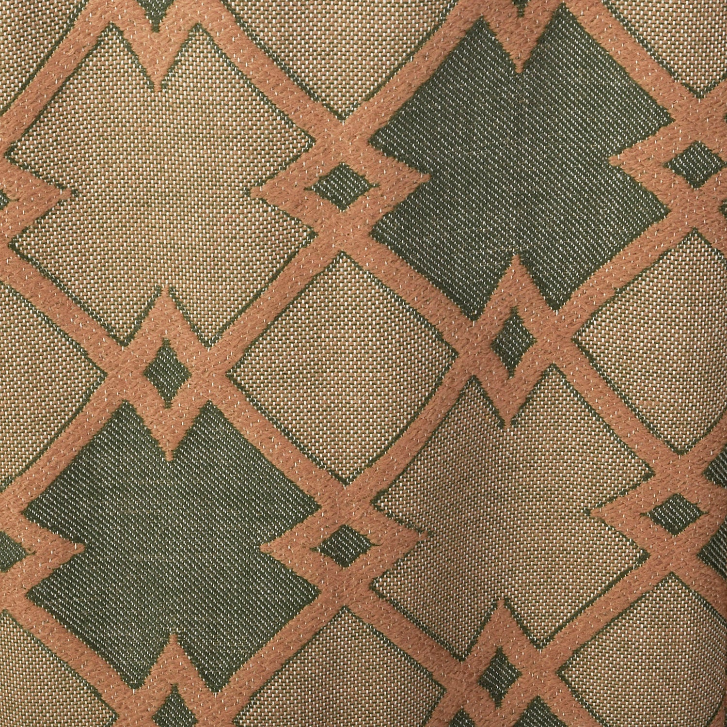 Large 1970s Green Geometric Italian Couture Dress Jacket Set