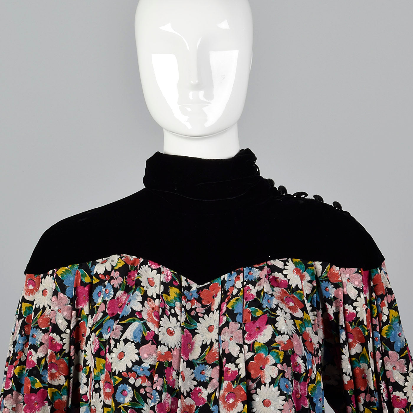 1980s Emanuel Ungaro Solo Donna Floral Dress