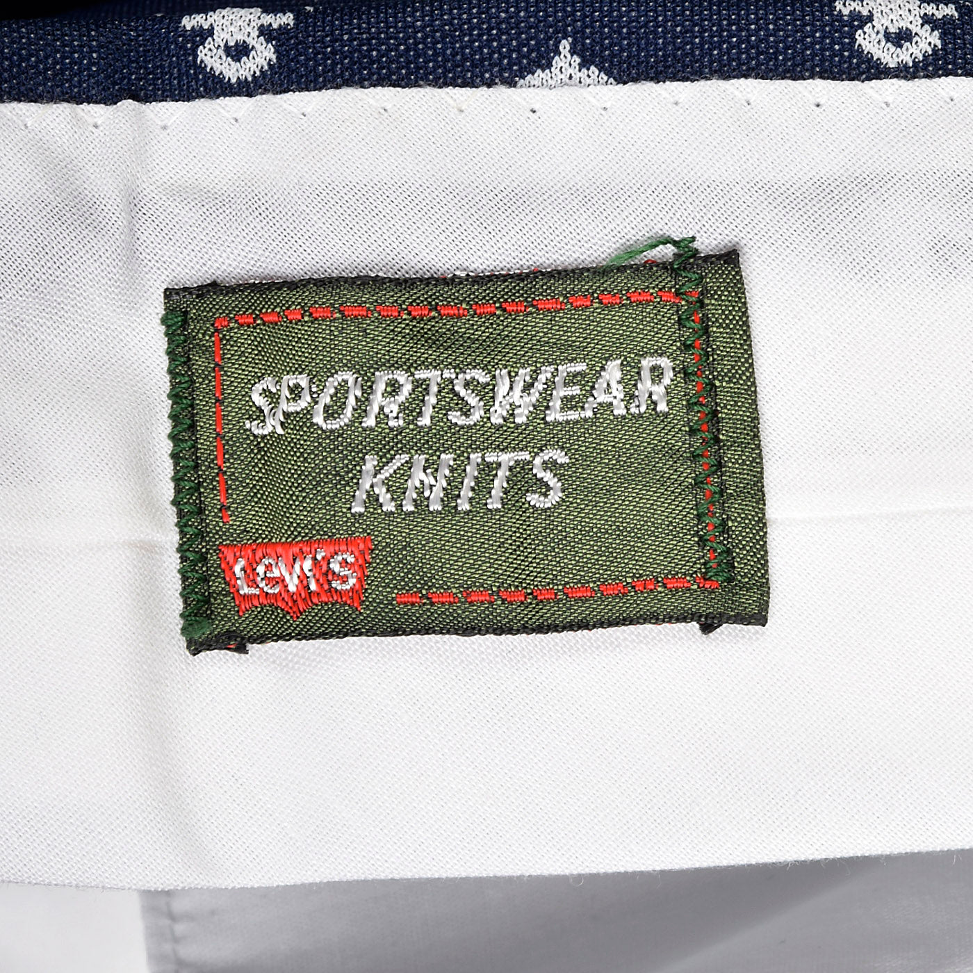 1970s Mens Deadstock Nautical Pants with Anchors