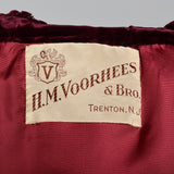 1940s Burgundy Velvet Opera Coat