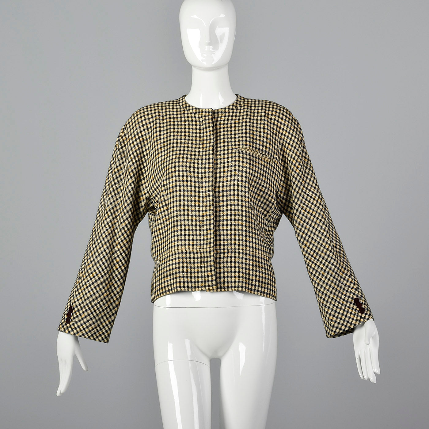 1980s Armani Black and Cream Jacket